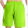 thumbnail image 4 of DDAPJ pyju Mens Beach Shorts Quick Dry Swim Trunks Lightweight Drawstring Surfing Board Shorts with Pockets Green L, 4 of 6