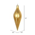 thumbnail image 2 of Vickerman MT198508D 12 Po. Ornement Glitter Net Finial Doré, 2 of 2