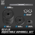 thumbnail image 3 of WF Athletic Supply Adjustable Dumbbells, Home Workout Equipment for Weight Lifting & Strength Training, Size Options Available 20lb, 25lb, 30lb, 52.5lb & 100lb, 3 of 8