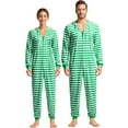 thumbnail image 2 of Family Christmas Pajamas Matching Sets Christmas Pjs Christmas Pajamas For Couples Adult Christmas Onesie Green White Women M, 2 of 2