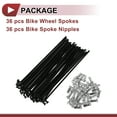 thumbnail image 5 of Unique Bargains 36 Set 12G Bicycle Spokes 12G Bike Wheel Spokes 45 Steel Black-123mm, 5 of 7