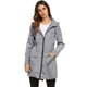 thumbnail image 3 of Chubasquero LOMON para mujer, impermeable, ligero, con capucha, gris, 3 of 7