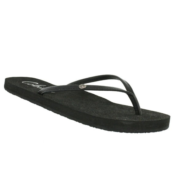COBIAN Adult Female Nias Bounce Flip Flop Sandals, Color: Black, Size: 12
