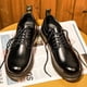 thumbnail image 2 of Zapatos de hombre, zapatos para exteriores, tecnología de color frotado a mano, zapatos de hombre de cuero de vaca, suela de material transparente, zapatos de hombre con cordones, 2 of 5