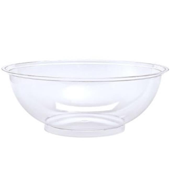 CPC B320 320 oz Clear Plastic Disposable Salad Bowl, 25 per Case