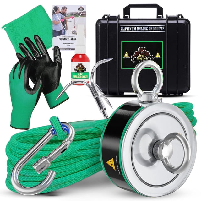 Kit de pesca Magnet Platinum Online Products de 2000 libras con estuche