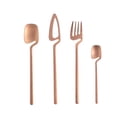 thumbnail image 2 of Cubiertos pulidos de acero inoxidable Forks Forks Dailware Cocina Cubiertos de cocina para viajar Ceremonia de boda Camping Rose Gold seitruly HA009536-04, 2 of 6