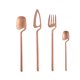thumbnail image 2 of Cubiertos pulidos de acero inoxidable Forks Forks Dailware Cocina Cubiertos de cocina para viajar Ceremonia de boda Camping Rose Gold Inevent HA009536-04, 2 of 6