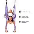 thumbnail image 3 of YOGABODY Yoga Trapeze Pro - Yoga Inversion Swing with Free Video Series and Pose Chart, Purple, 3 of 5