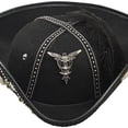 thumbnail image 6 of Slccxzc Felt Tricorn Pirate Hat Skull Decor Adult Headwear, 6 of 7