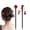 Red, variant on Heyingu 6Pcs Vintage Star Moon Hair Sticks Metal Silver Hair Chopsticks Hairpins Decorative Long Hairs Styling Accessories for Women Girls(Style-1)