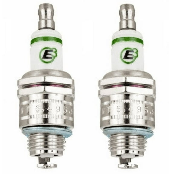 E3 E3.10 Spark Plug DiamondFire 14mm .375" Gasket Seat Non-Resistor - 2 PACK