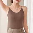 thumbnail image 2 of SROBPTY Womens Tank Tops Solid Cami V Neck Padded Adjustable Strap Shirts for Everyday Wear, 2 of 5