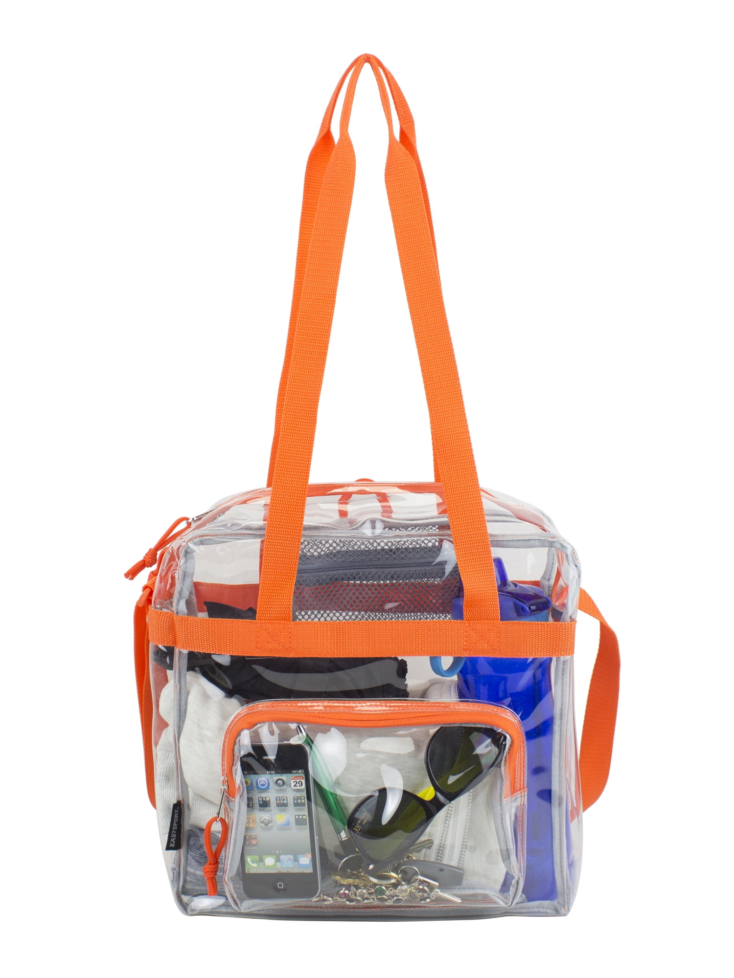 Eastsport Unisex Clear Stadium Approved Tote Orange