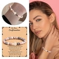 thumbnail image 1 of Pulsera de piedra natural morada Tianhe piedra volcánica esmerilada con tarjeta Pulsera de piedra natural, 1 of 8