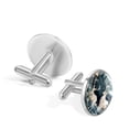 thumbnail image 3 of Deer Formal Shirt Cufflink Set for Men, Made of Stainless Steel, for Business Attire, 3 of 6