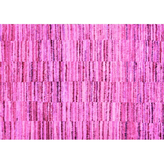 Ahgly Company Indoor Rectangle Abstract Pink Contemporary Area Rugs, 3' x 5'