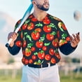 thumbnail image 5 of Lsque Tomatoes Pattern Mens Polo Golf Shirts Funny Graphics Shorts Sleeve Button Shirts Baseball T-shirt-4X-Large, 5 of 7