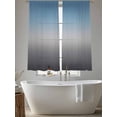 thumbnail image 5 of Grey Ombre Sheer Curtains 63 Inch Length 2 Panels Set for Living Room/Bedroom, Navy Blue Gray Gradient Modern Abstract Art Curtain Sheers Drapes Rod Pocket Curtains Window Treatment Set 52''x63''x2, 5 of 7