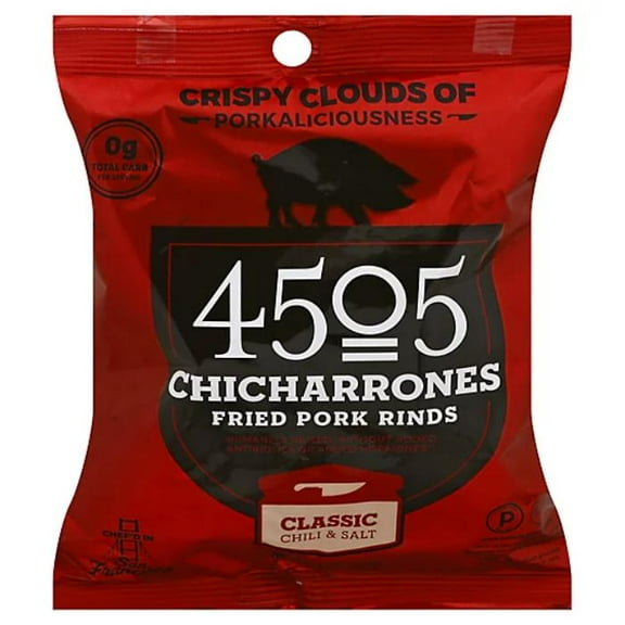 4505 Meats Chile Salt Chicharrones 1 oz (Pack Of 12)