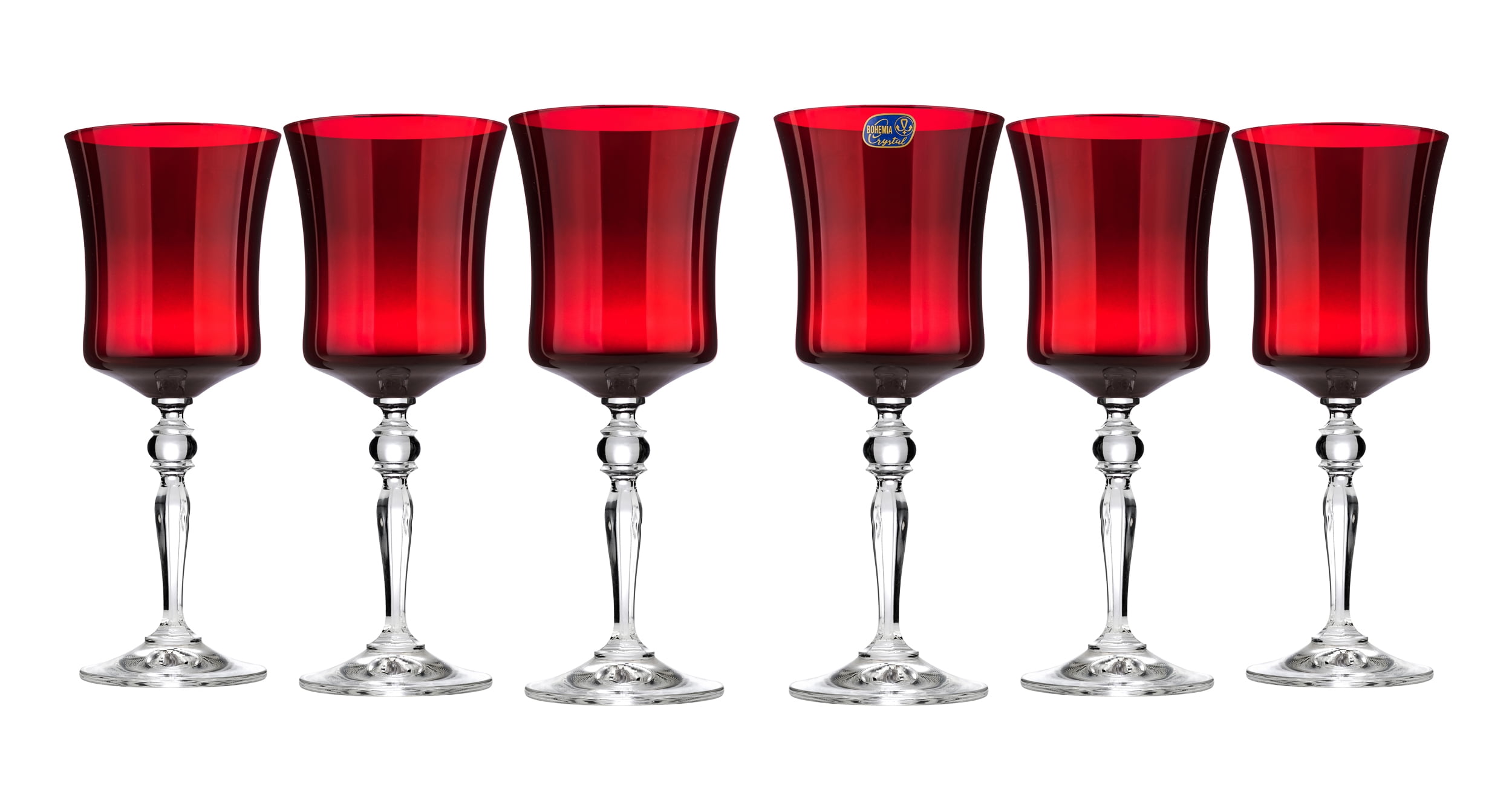Big Red Wine Glasses Set by Crystalex – Crystal Decor