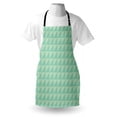 thumbnail image 3 of Mint Apron Symmetrical Half Cut Squares with Triangles Retro Style Checkered Pattern, Unisex Kitchen Bib Apron with Adjustable Neck for Cooking Baking Gardening, Mint and Almond Green, by Ambesonne, 3 of 3