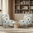 thumbnail image 4 of HELLHERO Seashells Coral Starfish Armless Chair Slipcover, Anti-Wrinkle Dustproof Armless Accent Chair Cover for Living Room Living Dining Room, 4 of 8