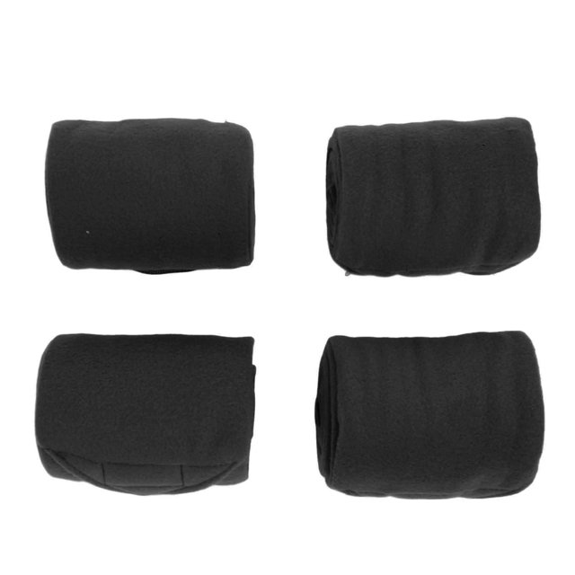Horse Polo Leg Wraps Thickened Fleece Design, Set of 4 Protective Leg Bandages for Equestrian Sports