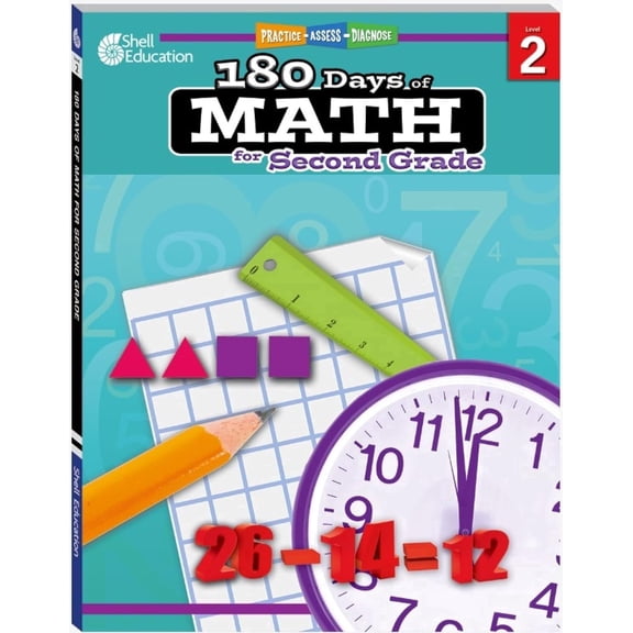 180 Days™: Math: Grade 2 - Daily Math Practice Workbook for Classroom and Home, Cool and Fun Math, Elementary School Level Activities Created by Teachers to Master Challenging Concepts
