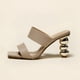 thumbnail image 5 of Zapatos de mujer Calabaza Brochetas Tacones altos Punta cuadrada Estilo casual Color sólido Sandalias Wmkox8yii ytu2235, 5 of 6