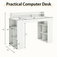 thumbnail image 2 of Gymax 48'' Computer Desk Study Writing Workstation w/ Bookshelf & Monitor Stand Riser, 2 of 10