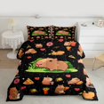 thumbnail image 2 of Feelyou Kids Cute Capibara Full Size Comforter Sets, Yummy Pizza Hamburger Bedding Comforter Set, Kawaii Cartoon Animal Reversible Bedding Sets, Luxury Bedroom Decor, 3pcs, 2 of 8