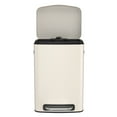 thumbnail image 3 of 13 Gallon 50L Kitchen Foot Pedal Operated Soft Close Trash Can - Stainless Steel Rectangular Bustbin with 30 Garbage Bags - White, 3 of 21