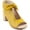 Yellow, variant on Good Choice Womens Kimora Faux Leather Bow Peep-Toe Heels