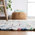thumbnail image 5 of SAFAVIEH Rag Robynne Striped Cotton Area Rug, Grey/Multi, 10' x 14', 5 of 12
