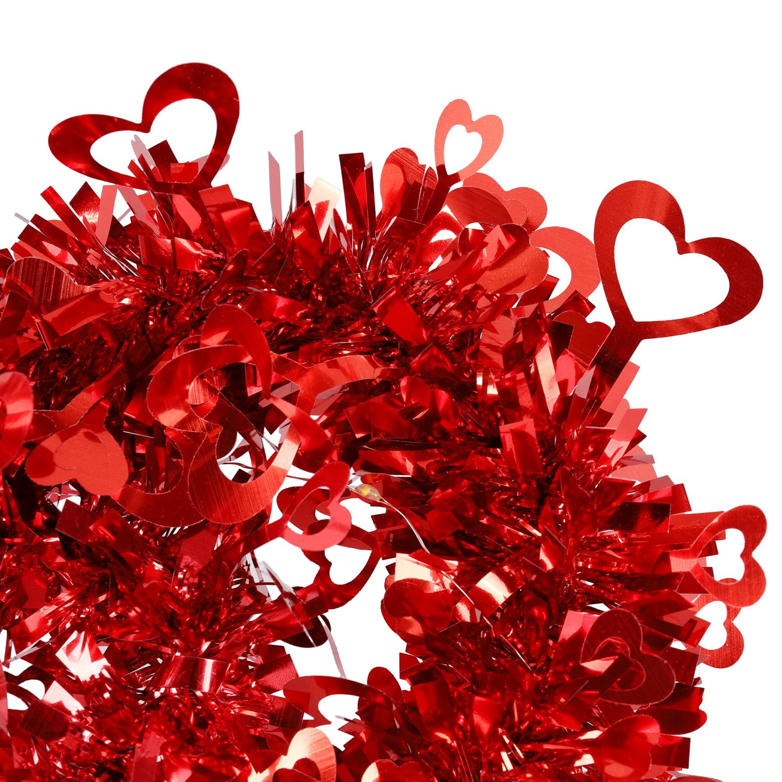 Wreath Heart Trendy Home Decor Red Garland Fringe Trim Christmas Tinsel  Garland Couples Ornament Love Heart Wreath Valentine's Day Decoration  Hanging