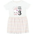 thumbnail image 3 of Inktastic Somebunny is Three-third Birthday Bunny Girls Toddler Dress, 3 of 5