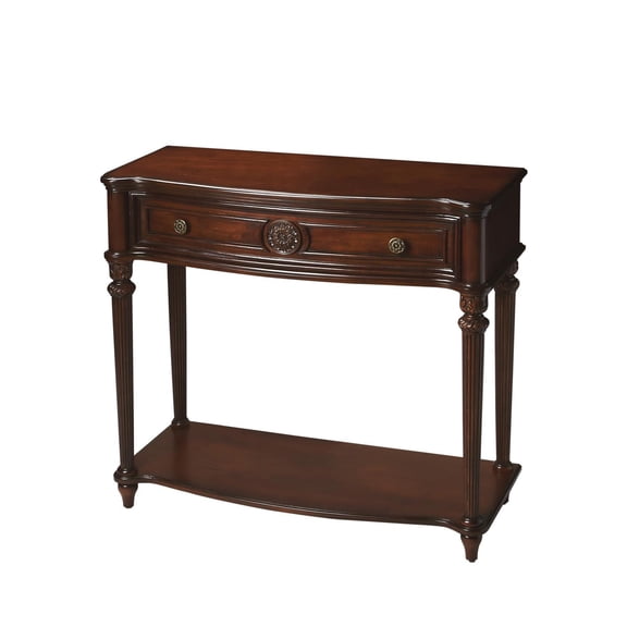 Butler Specialty Alexander 37"W Wood 1 Drawer Console Table- Cherry