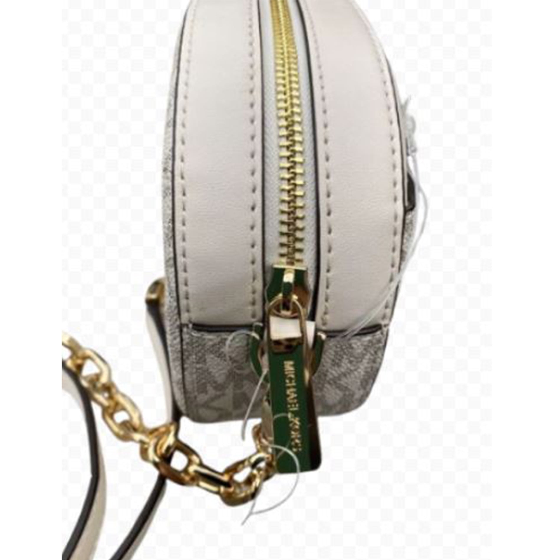 Michael Kors Womens Jet Set Glam Small Oval Crossbody Bag (Black