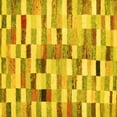 thumbnail image 1 of Ahgly Company Indoor Square Abstract Yellow Contemporary Area Rugs, 4' Square, 1 of 4