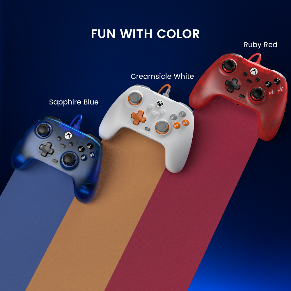 Control con cable GameSir T7 para Xbox Series X|S, Xbox One y Windows 10/11, gamepad plug and play con joysticks de efecto Hall y gatillos Hall, conector de audio de 3.5 mm - Blanco 8