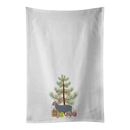 

Lykoi #3 Cat Merry Christmas White Kitchen Towel Set of 2 19 in x 28 in