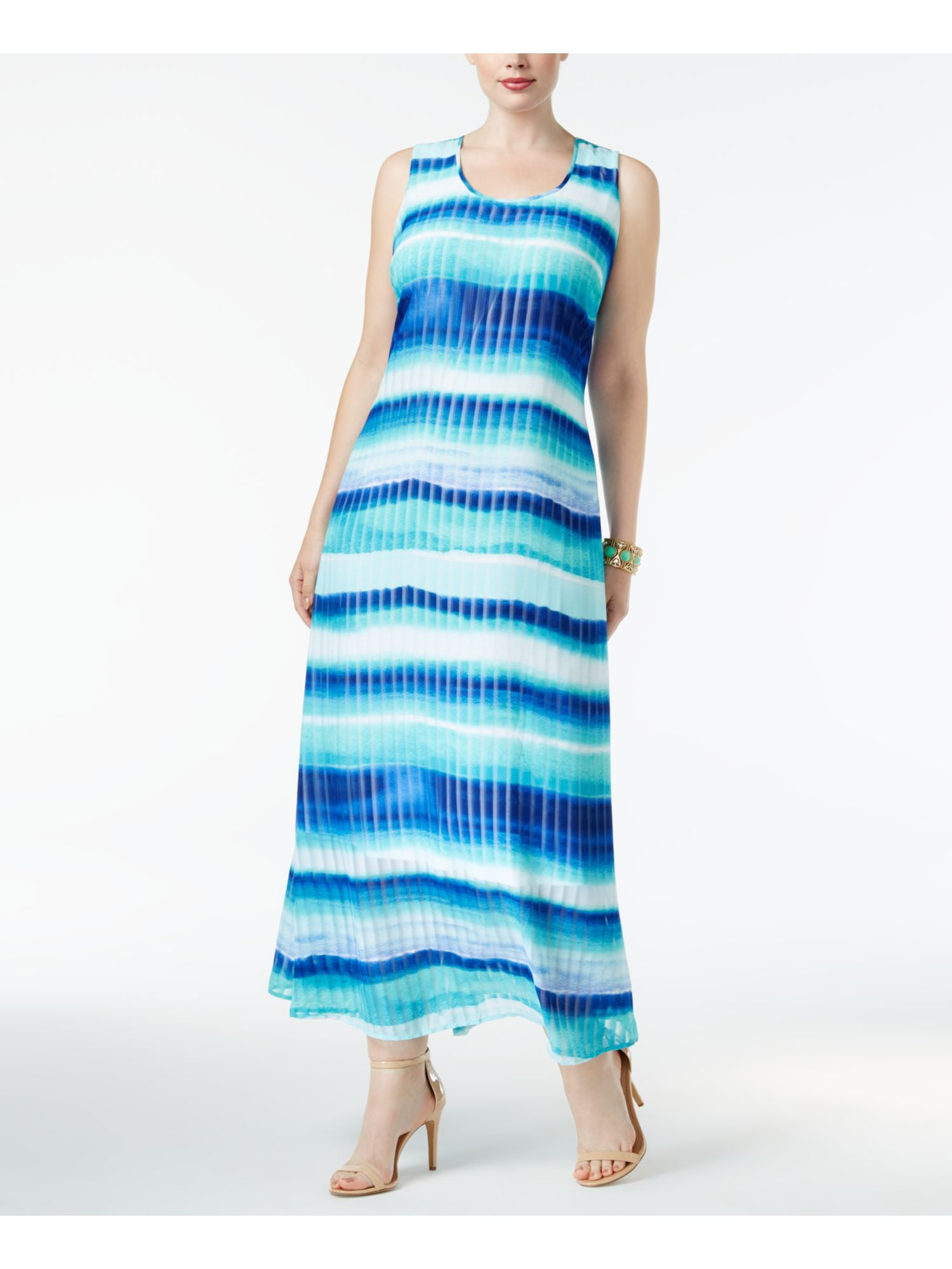 calvin klein blue striped dress