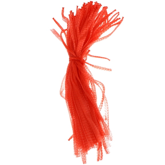 RENACLIPY 50Pcs Red Reusable Mesh Produce Bags for Vegetables Fruits Foldable Wear Resistant