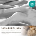 thumbnail image 2 of Linen Fitted Sheet with Stone Washed es Deep Pocket French Flax Solid Color Soft Breathable Bedding (Queen Linen), 2 of 8