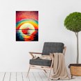 thumbnail image 2 of Rainbow Sunset At Sea Vibrant Expressionism Large Wall Art Poster Print Thick Paper 18X24 Inch, 2 of 4