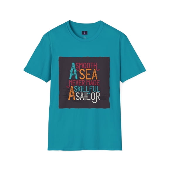 A Smooth Sea T-shirt, Unisex, Tropical Blue, Medium
