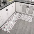 thumbnail image 2 of White Christmas Tree Pattern Kitchen Rugs Sets Of 2,Anti Fatigue Kitchen Mat Rugs Non Slip Washable,Decorative Kitchen Floor Mats for Kitchen,Sink,Laundry,17"x30"+17"x47", 2 of 7