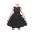 thumbnail image 1 of Sunny Fashion Vestido para Niñas Negro sin Mangas con Encaje hasta la Rodilla Vestido Veraniego Boda Fiesta Especial 12 Años, 1 of 6