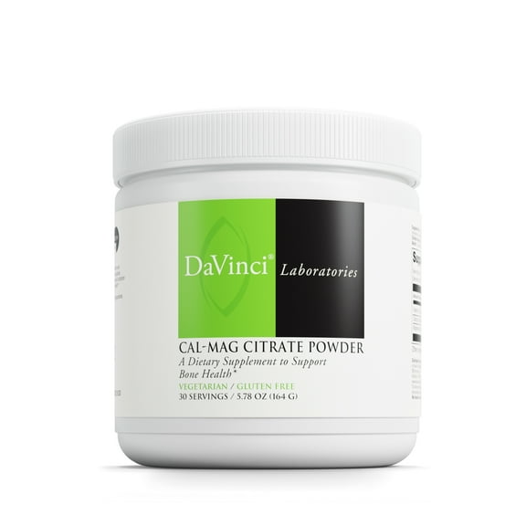 DaVinci Labs Cal-Mag Citrate Powder - Bone Health Supplement - 30 Servings - 164 g